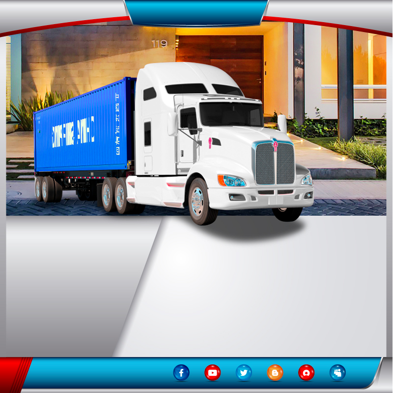  Mudanzas en camión trailer porta contenedor